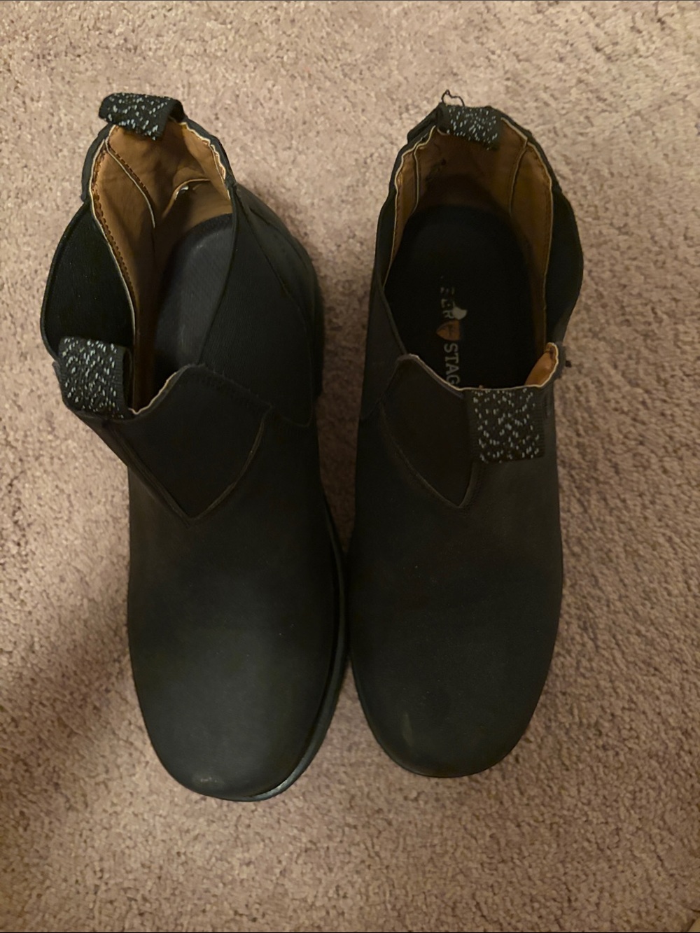 Kids Black Slip-On Chelsea Boots